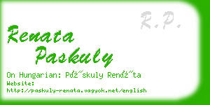 renata paskuly business card